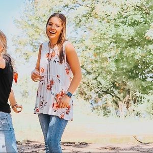 Floral tunic tank
